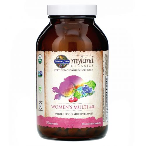 Garden of Life, Women's Multi 40+, цельнопищевые мультивитамины, 120 веганских таблеток