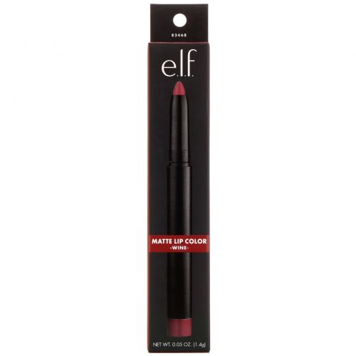 E.L.F. Cosmetics, Матовая помада для губ, оттенок "Wine" ("винный"), 0,05 унции (1,4 г)