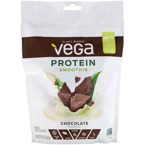 Vega, Белковое смузи, Choc-A-Lot , 9,2 унций (260 г)