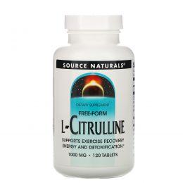 Source Naturals, L-цитруллин, в свободной форме, 120 таблеток