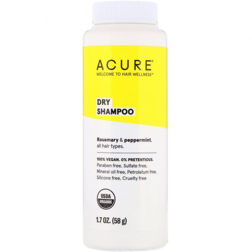 Acure Organics, Органический сухой шампунь, 1.7 унц. (48 г)