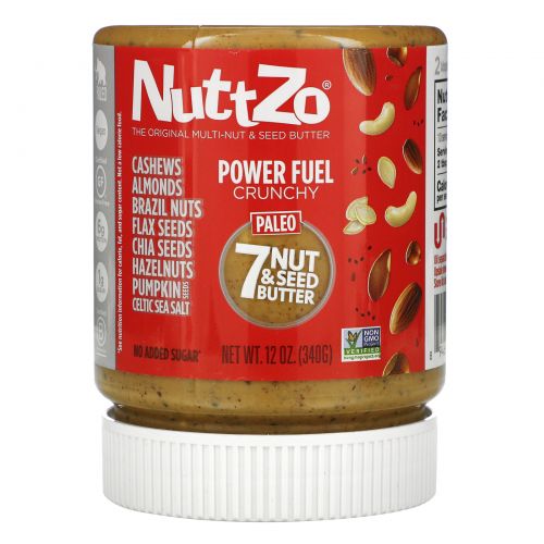 Nuttzo, Power Fuel 7 Nut & Seed Butter, Crunchy, 12 oz (340 g)