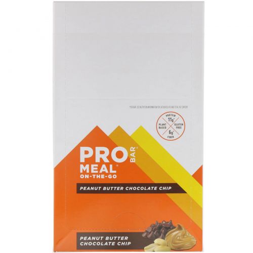 ProBar, Meal Bar, Арахисовое масло с шоколадом, 12 батончиков, 3 унции (85 г) каждый