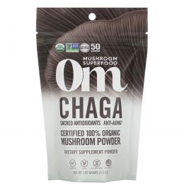Organic Mushroom Nutrition, Чага, грибной порошок, 3.57 унций (100 г)