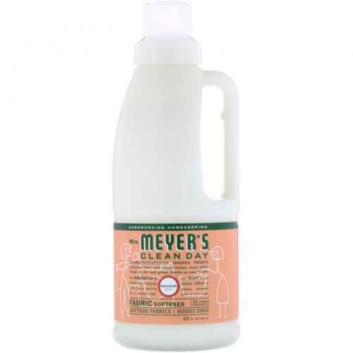 Mrs. Meyers Clean Day, Кондиционер для белья, с запахом герани, 32 жидких унций (946 мл)