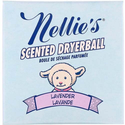 Nellie's All-Natural, Ароматные шарики для стирки и сушки, лаванда, 1 шарик