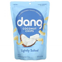 Dang Foods LLC, Поджаренные кокосовые чипсы, слегка соленые, 3,17 унций (90 г)