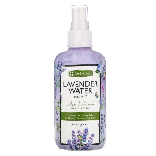 De La Cruz, Lavender Water Body Spray, 8 fl oz (236 ml)