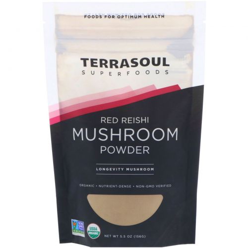 Terrasoul Superfoods, Порошок красного рейши, 5,5 унц. (156 г)