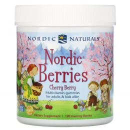 Nordic Naturals, Мультивитаминный комплекс "Северные ягоды" с вишневым вкусом, 120 жевательных пастилок в форме ягод