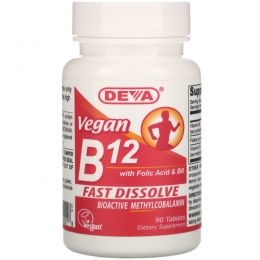 Deva, Vegan B12, сублингвально, 90 таблеток