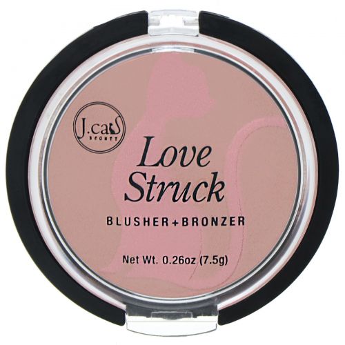 J.Cat Beauty, Румяна + бронзер Love Struck, оттенок LGP102 «Прелесть», 7,5 г