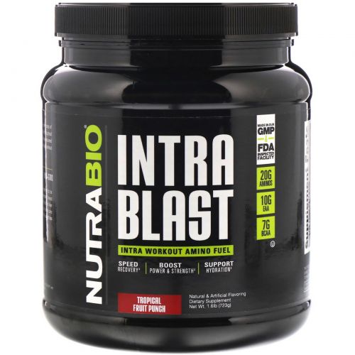 NutraBio Labs, Intra Blast, Tropical Fruit Punch, 1.6 lb (723 g)