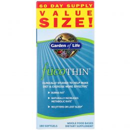 Garden of Life, FucoThin, 180 гелевых капсул