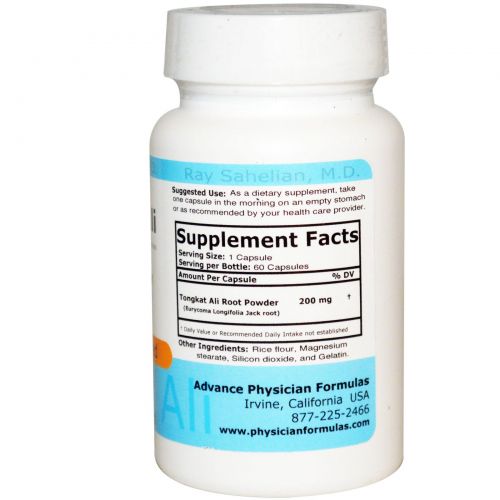 Advance Physician Formulas, Inc., Тонгкат Али, 200 мг, 60 капсул