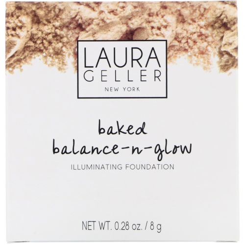 Laura Geller, Тональная основа с эффектом сияния Baked Balance-N-Glow, светлый оттенок, 0.28 г