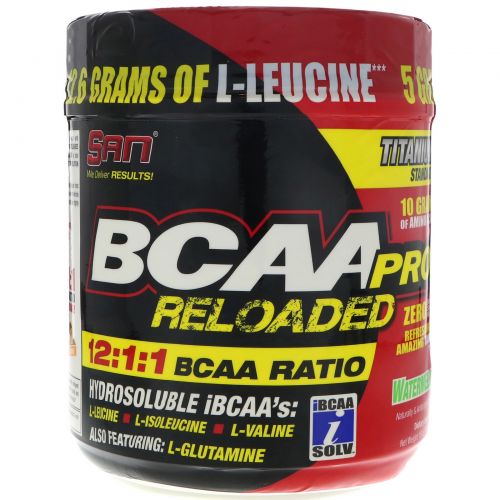 SAN Nutrition, BCAA Pro Reloaded, Watermelon, 16 oz (456 g)