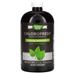 Nature's Way, Chlorofresh, жидкий хлорофилл, с ароматом мяты, 16 жидких унций (473,2 мл)