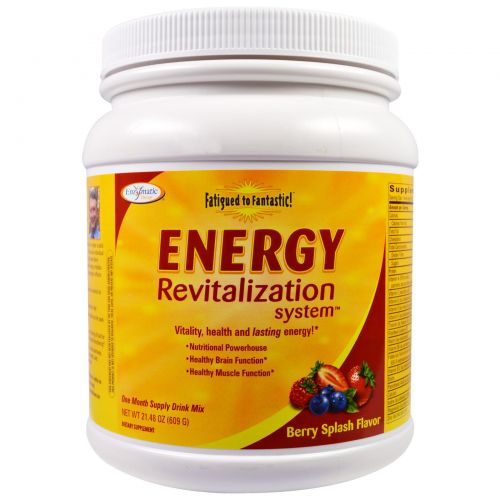 Enzymatic Therapy, Система восстановления энергии Fatigued to Fantastic! со вкусом "ягодное буйство", 21,48 унций (609 г)