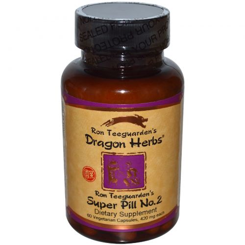 Dragon Herbs, Супер таблетки №2, 420 мг, 60 растительных капсул