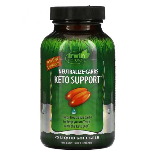 Irwin Naturals, Neutralize-Carbs Keto Support, 75 Liquid Soft-Gels