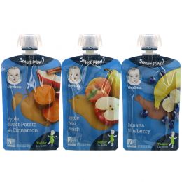 Gerber, Value Pack, 12+ Months, Favorite Fruit & Veggie, 9 Pouches, 3.5 oz (99 g) Each