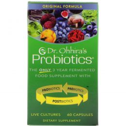 Dr. Ohhira's, Essential Formulas Inc., Пробиотики, натуральная формула, 60 капсул