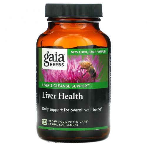 Gaia Herbs, Здоровая печень, 120 растительных фитокапсул