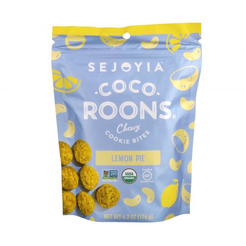 Sejoyia Foods, Органический кокосовый кешью Coco-Roons, лимонный пирог, 6,2 унций (176 г)