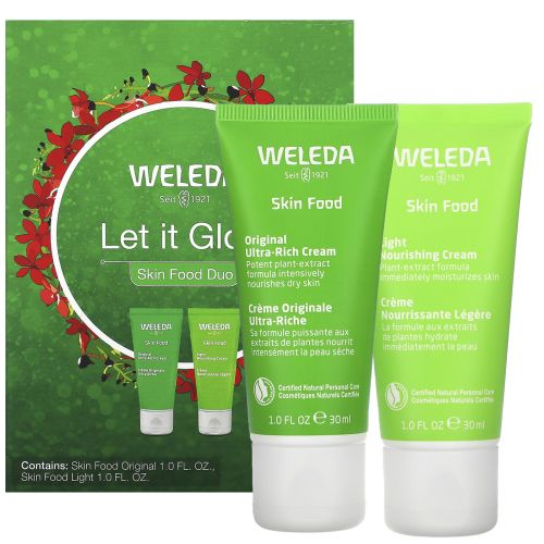 Weleda, Let It Glow, Skin Food Duo, 2 Piece Set, 1.0 fl oz (30 ml) Each