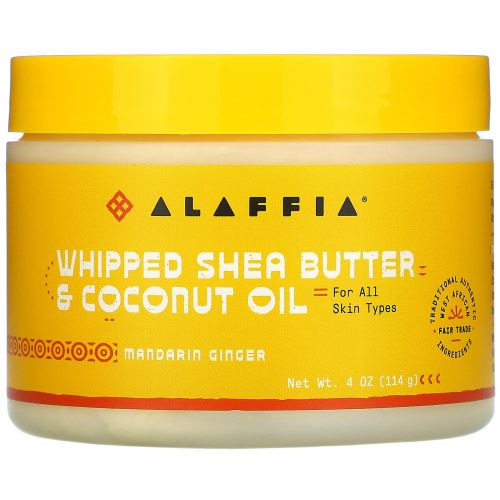 Alaffia, Whipped Shea Butter & Coconut Oil, Mandarin Ginger, 11 fl oz (325 ml)