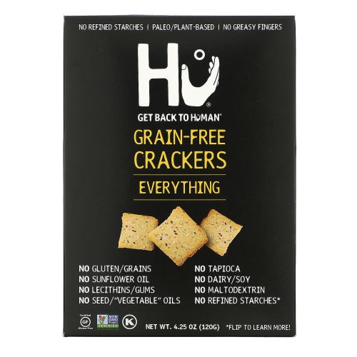 Hu, Grain-Free Crackers, Everything, 4.25 oz (120 g)