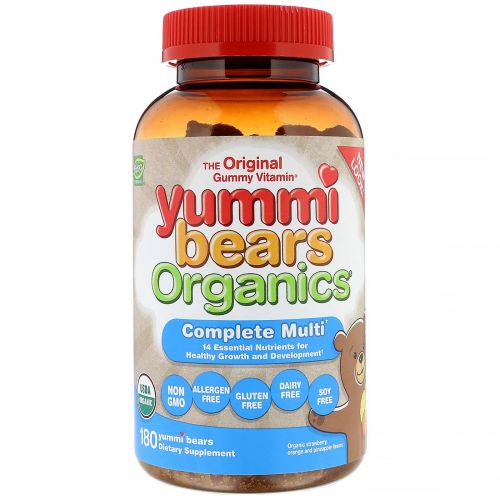 Hero Nutritional Products, Yummi Bears Organics, Complete Multi-Vitamin, 180 Gummy Bears