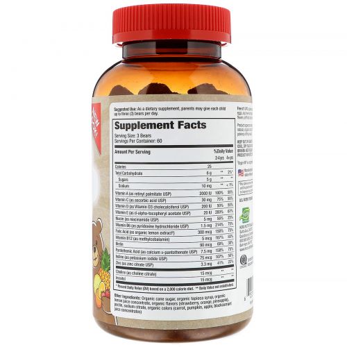 Hero Nutritional Products, Yummi Bears Organics, Complete Multi-Vitamin, 180 Gummy Bears