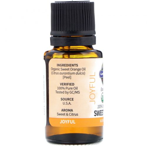 Garden of Life, 100% Organic & Pure, Essential Oils, Joyful, Sweet Orange, 0.5 fl oz (15 ml)