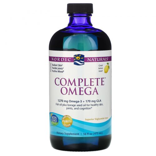 Nordic Naturals, Complete Omega, со вкусом лимона, 16 жидких унций (473 мл)