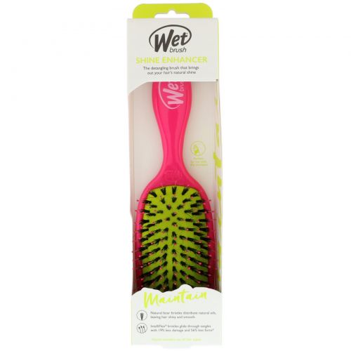 Wet Brush, Shine Enhancer Brush, Pink, 1 Brush