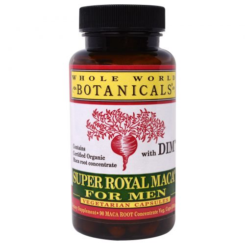 Whole World Botanicals, Super Royal Maca для мужчин, 500 мг, 90 растительных капсул