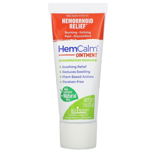 Boiron, HemCalm Ointment, Hemorrhoid Relief, 1 oz (30 g)