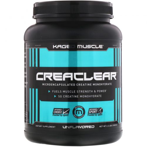 Kaged Muscle, Creaclear, без ароматизаторов, 2,2 ф. (1000 г)