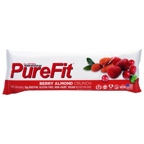 Pure Fit Bars, Premium Nutrition Bars, Хрустящий Миндаль с Ягодами, 15 штук по 2 унции (57 г) каждая