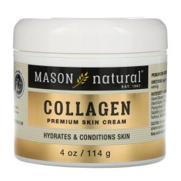 Mason Naturals, Крем для лица и тела с коллагеном, с запахом груши, 4 унции (114 г)