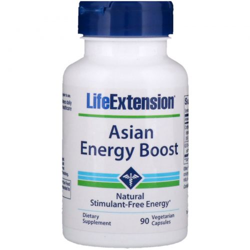 Life Extension, Asian Energy Boost, 90 растительных капсул