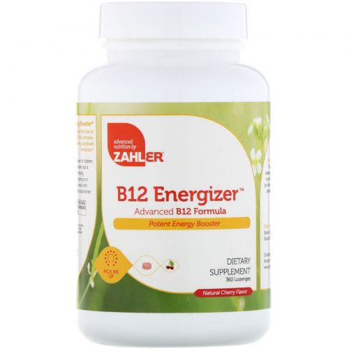 Zahler, B12 Energizer, Advanced B12 Formula, Natural Cherry Flavor, 360 Lozenges