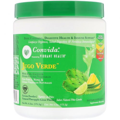 Vibrant Health, Convida Jugo Verde, Greens Powder, Pineapple-Lime, 6.2 oz (175.5 g)