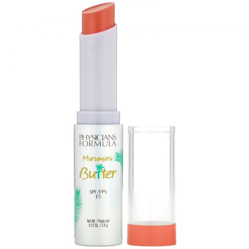 Physicians Formula, Крем для губ с маслом мурумуру, SPF 15, оттенок «Бразильский закат», 3,4 г