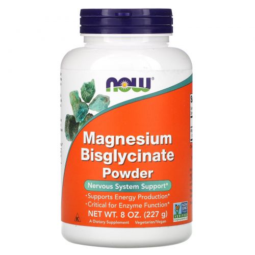 Now Foods, Magnesium Bisglycinate Powder, 250mg, 8oz