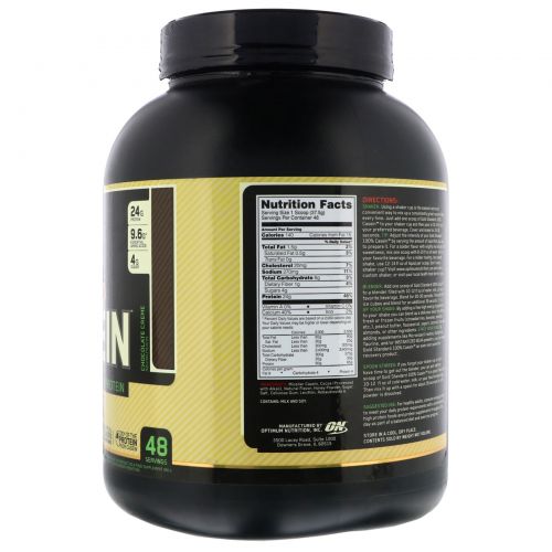 Optimum Nutrition, Золотой стандарт, 100%-ный казеин, шоколадный крем, 4 фунта (1,81 кг)