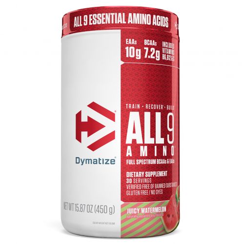 Dymatize Nutrition, All 9 Amino, Сочный арбуз, 15,87 унц. (450 г)