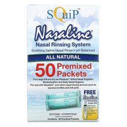 Nasaline, Squip, Соль для приготовления солевого раствора, 50 дозированных пакетов